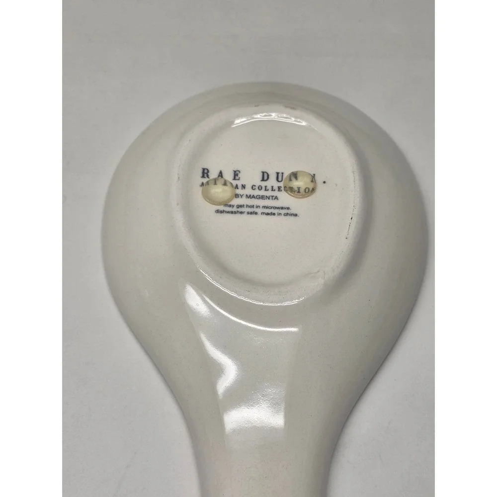Rae Dunn REST‎ Spoon Rest Blue Spotted Egg Artisan Collection by Magenta Ceramic